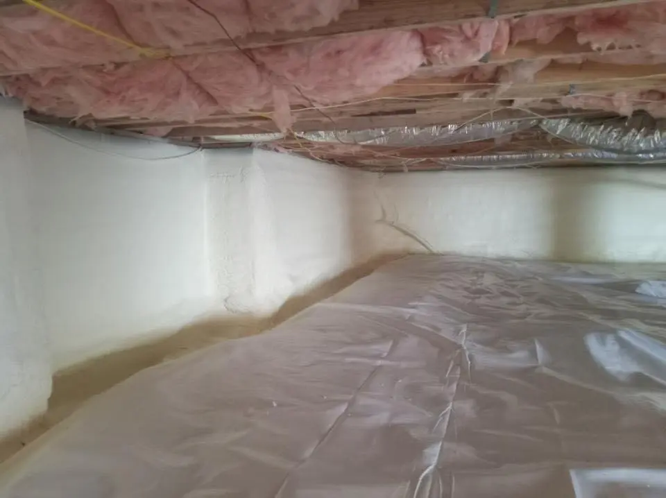 Crawl space encapsulation with closed-cell spray foam for Spray Foam Roofing in Rose Hill